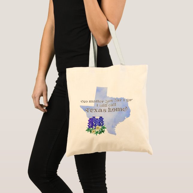 No Matter How Far I Go Texas Custom Name Tote Bag (Front (Product))