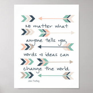 "No Matter What Anyone Tells You, Words & ..." Poster