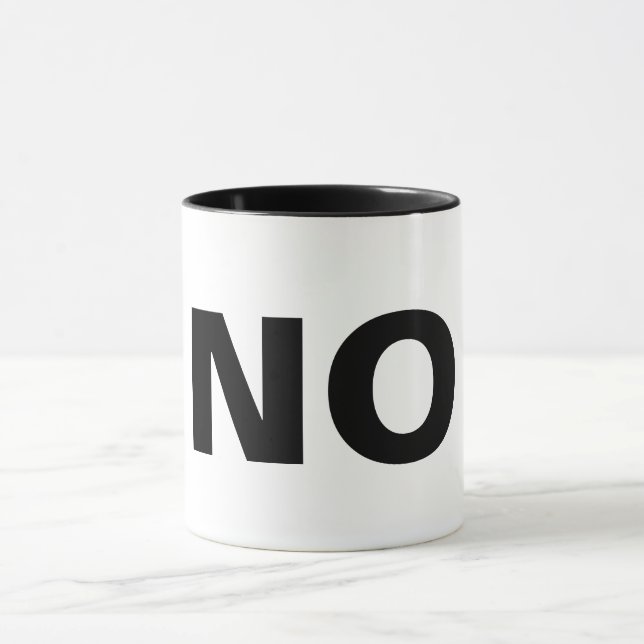 no means no funny mug coffee mug gift idea (Center)