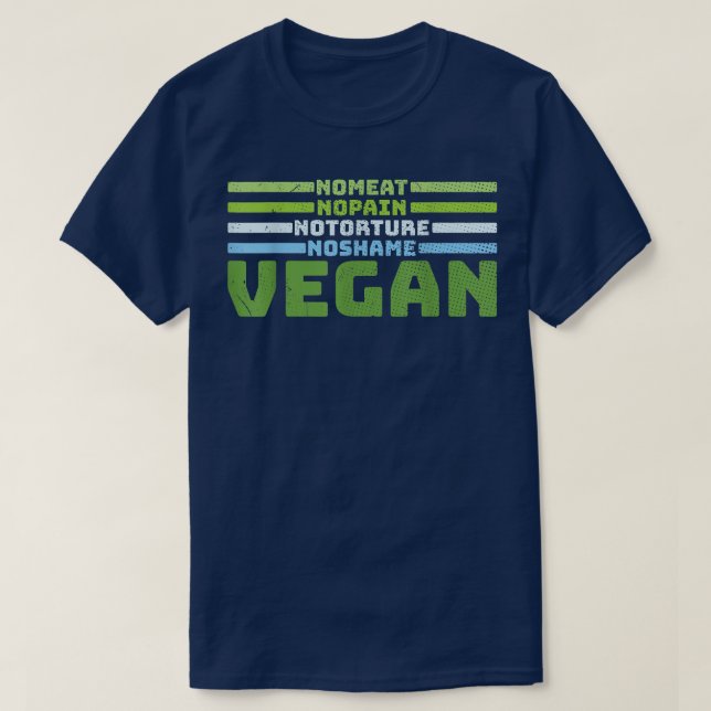 No Meat No Shame Vegan Plant-based Diet Vegetarian T-Shirt (Design Front)