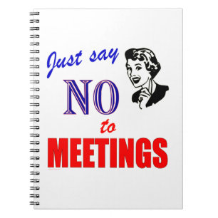 No Meetings Office Humour Notebook
