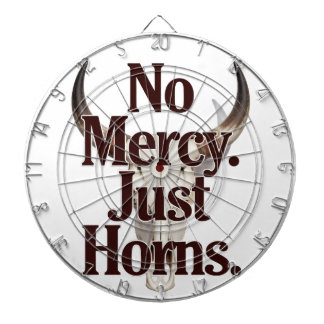 No Mercy Just Horns Longhorn Skull Brutal Bull  Dartboard