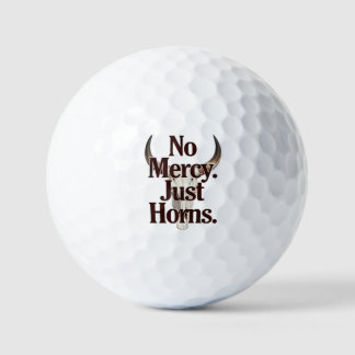 No Mercy Just Horns Longhorn Skull Brutal Bull Golf Balls