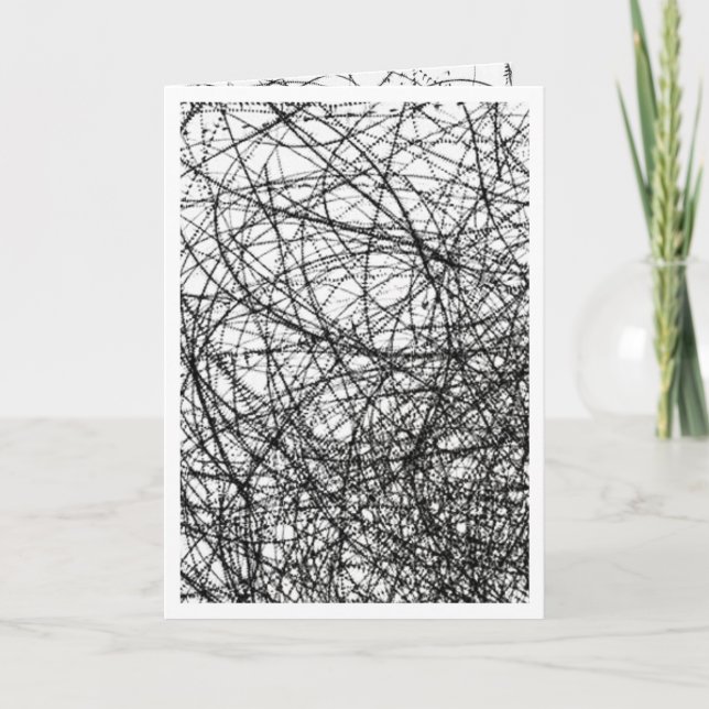 no message card with tangles barbed wire image (Front)