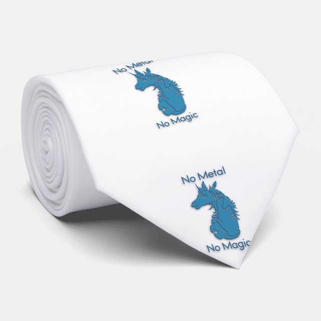 No Metal - No Magic Necktie (Rolled)