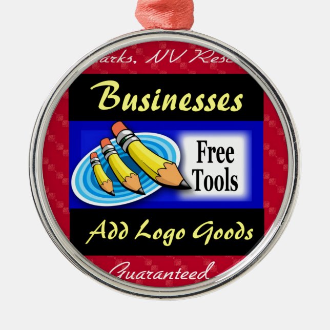 "No Minimum Order" Metal Ornament (Front)