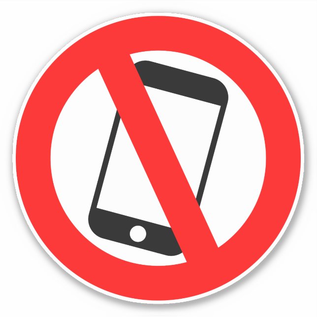 no mobile phones allowed symbol (Front)