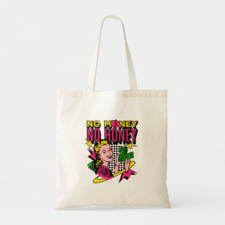 no_money_no_honey_colorful_retro tote bag