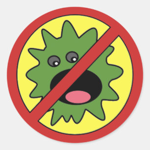 No Monsters Sign Classic Round Sticker