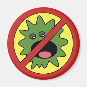 No Monsters Sign Magnet