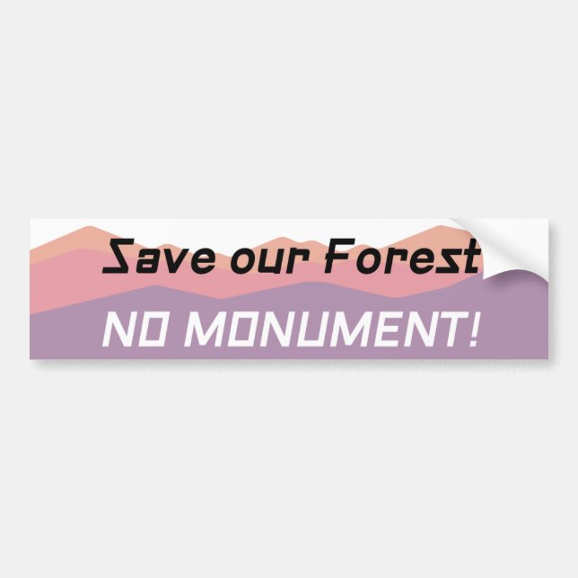 No Monument - pastel ombre Bumper Sticker (Front)