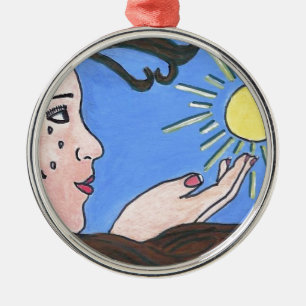 No more alone metal ornament