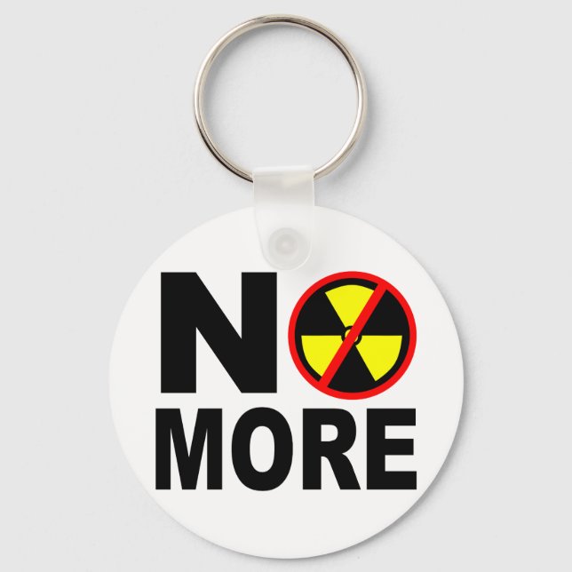 No More Anti-Nuclear Slogan Keychain (Front)