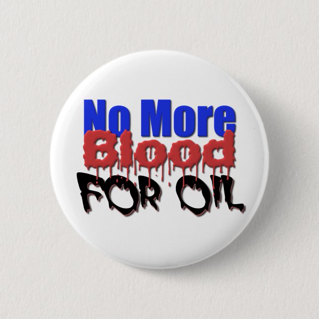 No More Blood 2 Inch Round Button (Front)