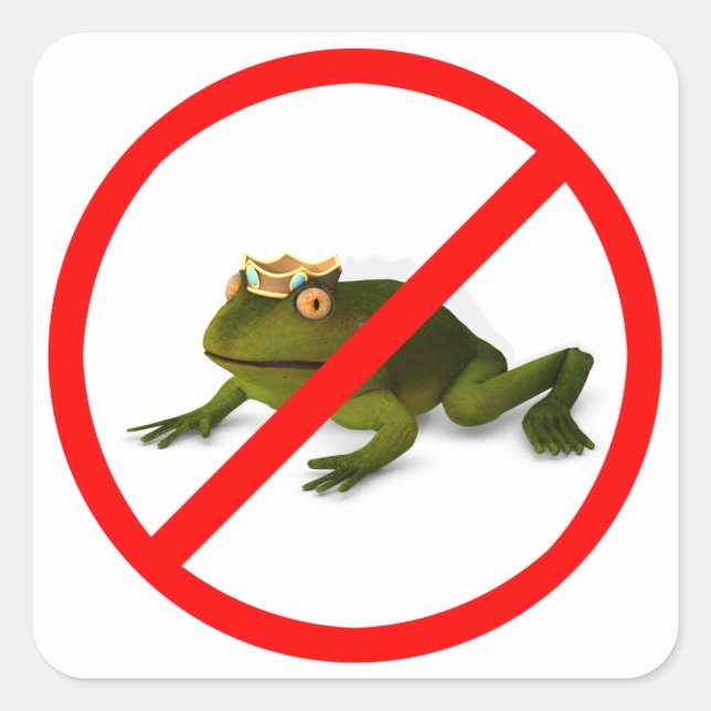 No More Frogs! Square Sticker (Front)