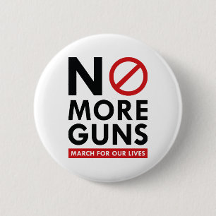No More Guns 2 Inch Round Button