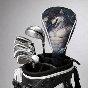 No More Mr Nice Guy Funny Alpha Wolf Meme Brainrot Golf Head Cover