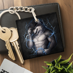 No More Mr Nice Guy Funny Alpha Wolf Meme Brainrot Keychain