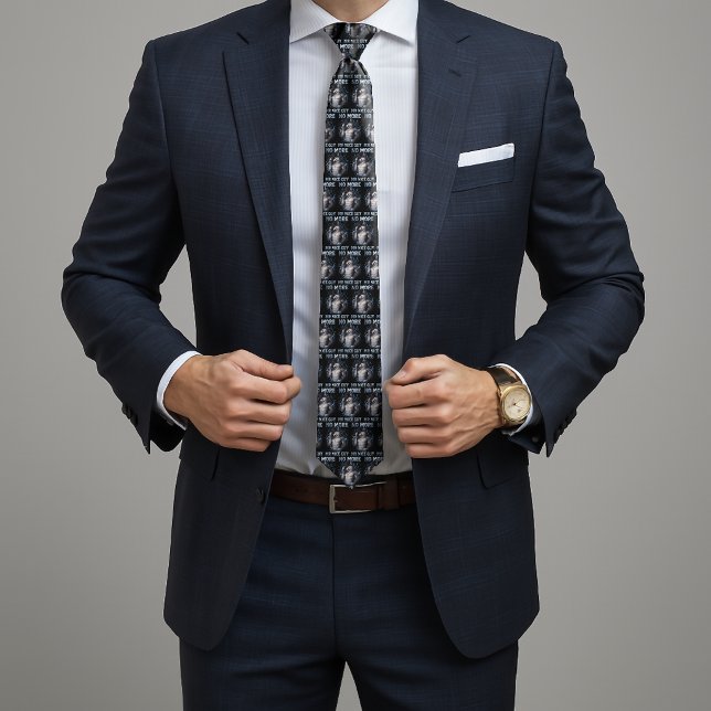 No More Mr Nice Guy Funny Alpha Wolf Meme Brainrot Tie (Creator Uploaded)