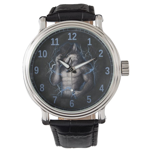 No More Mr Nice Guy Funny Alpha Wolf Meme Brainrot Watch (Front)