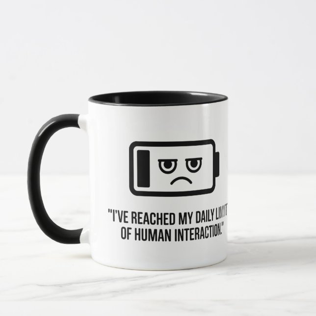 No More People Today Mug (Gauche)