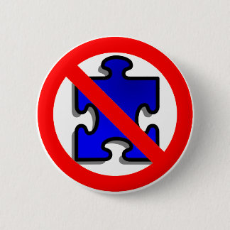 No More Puzzle Pieces for Autism. 2 Inch Round Button