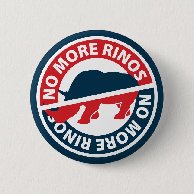 No More RINOS 2 Inch Round Button (Front)