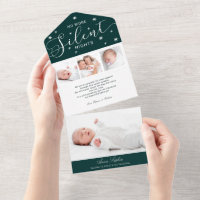 No More Silent Nights 4 Photos Birth Announcement