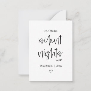 No More Silent Nights   New Baby Mini Card