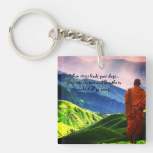 No more stress keychain