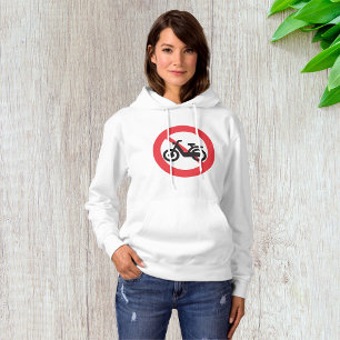 No Motorbikes Road Sign Hoodie