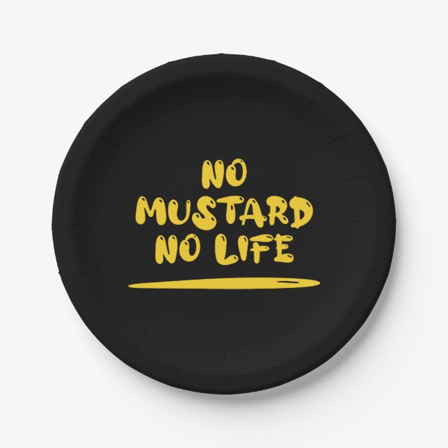 No Mustard No Life Paper Plate (Front)