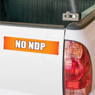 NO NDP BUMPER STICKER