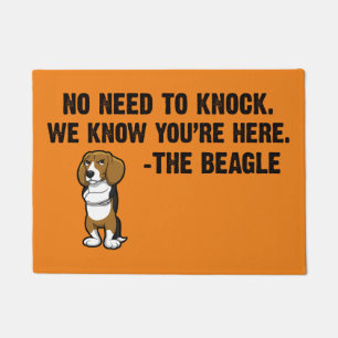 No need to knock the beagle doormat