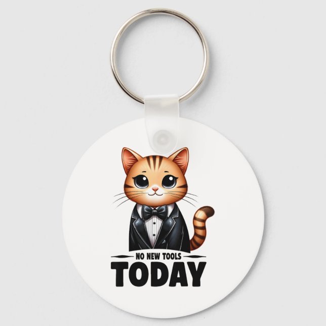 No New Tools Today Funny  Keychain (Front)