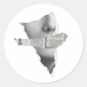 No News here.bw Classic Round Sticker