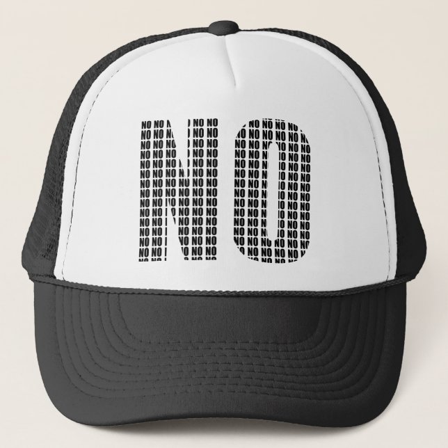 No No Funny Ball Cap Hat (Front)