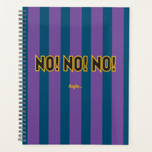 No No No Maybe Purple Teal Stripes Planner