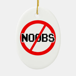 NO NOOBS - geek/hacker/pc/code monkey Ceramic Ornament