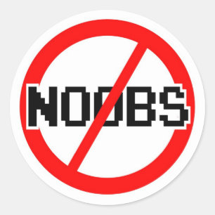 NO NOOBS - geek/hacker/pc/code monkey Classic Round Sticker