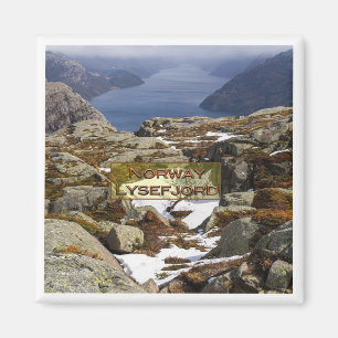 NO# Norway Lysefjorden Lysefjord from Preikestolen Magnet