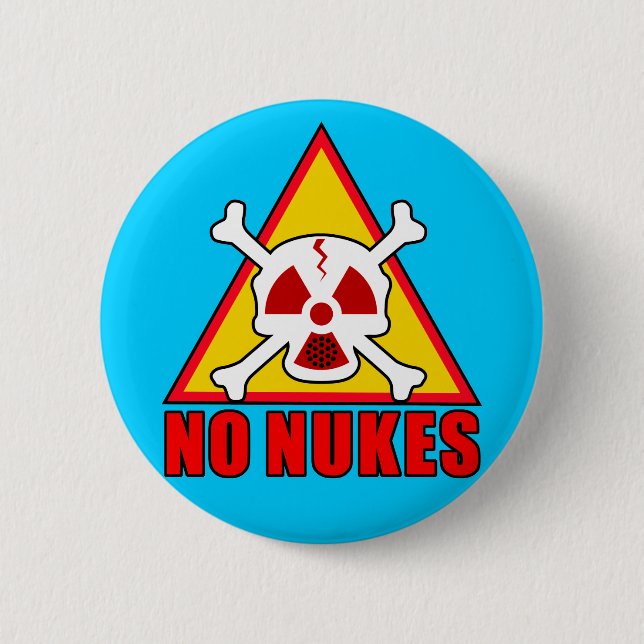 NO NUKES! 2 INCH ROUND BUTTON (Front)