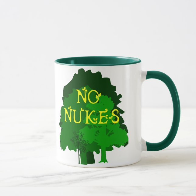 No Nukes with Green Trees Coffee Mug (Right)