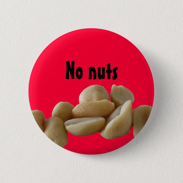 No nuts 2 inch round button (Front)