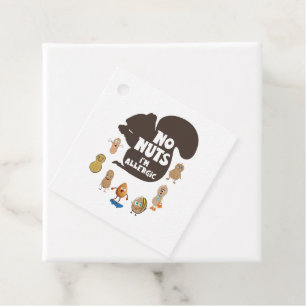 No Nuts I'm Allergic Peanut Allergy Awareness Favour Tags