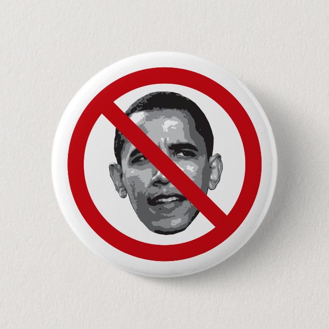No Obama 2 Inch Round Button (Front)