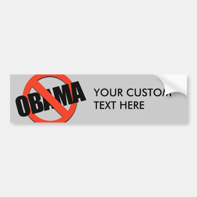 NO OBAMA BUMPER STICKER (Front)