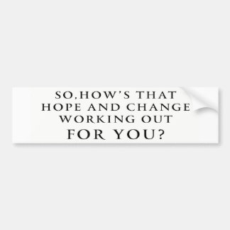 No Obama Bumpersticker Bumper Sticker