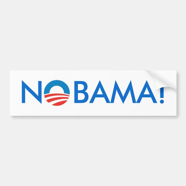No Obama - NOBAMA! Bumper Sticker (Front)