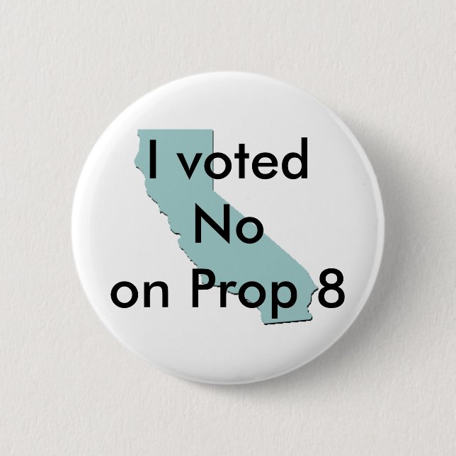 No on Prop 8 button (Front)